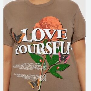Fashion Nova Love Yourself Graphic T-Shirt
